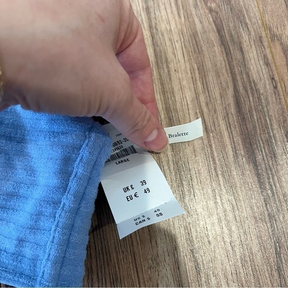 NWT Abercrombie & Fitch Terry Upside Down Halter Triangle Bikini Top - Picture 9 of 9